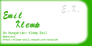 emil klemp business card
